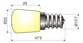 Bombilla para hornos a rosca conexión E14 230 V 15 W 300 ºC 35603. Mod. 12.630/15-2828.jpg