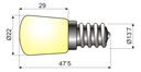 Bombilla para hornos a rosca conexión E14 230 V 15 W 300 ºC 35603. Mod. 12.630/15-2828.jpg