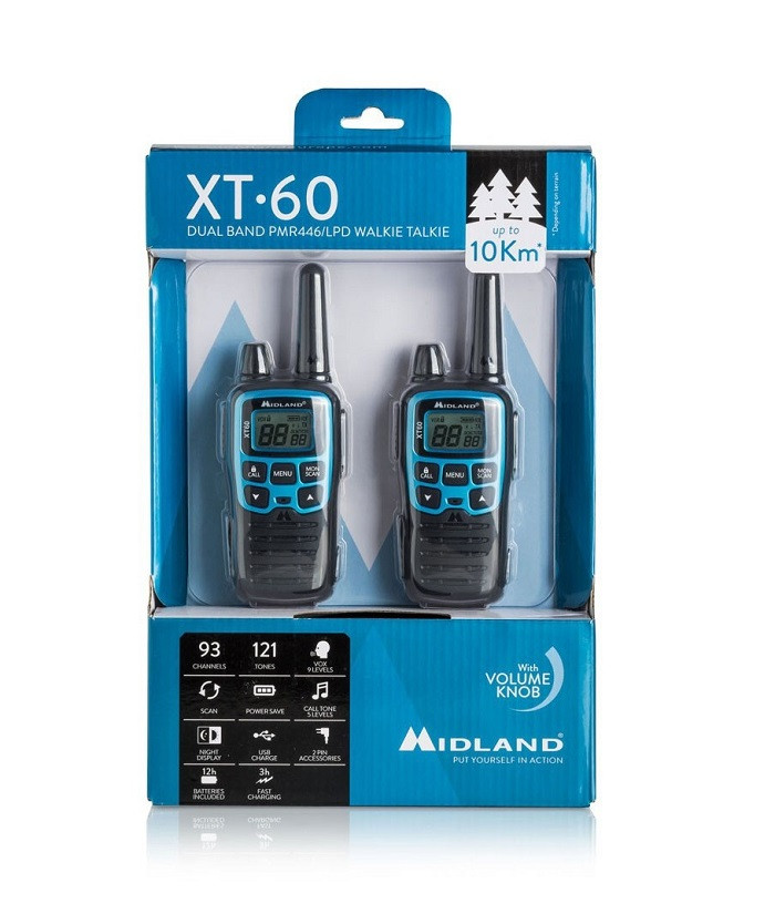 Pack 2 walkie talkies 10km Midland. Mod. XT60-17118.jpg