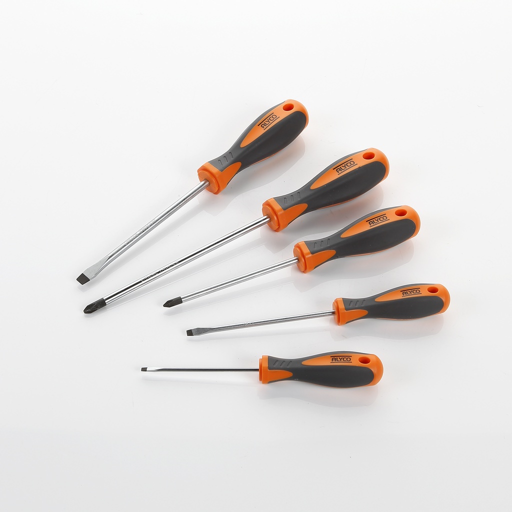 Juego 5 destornilladores Alyco Orange. Mod. 170448