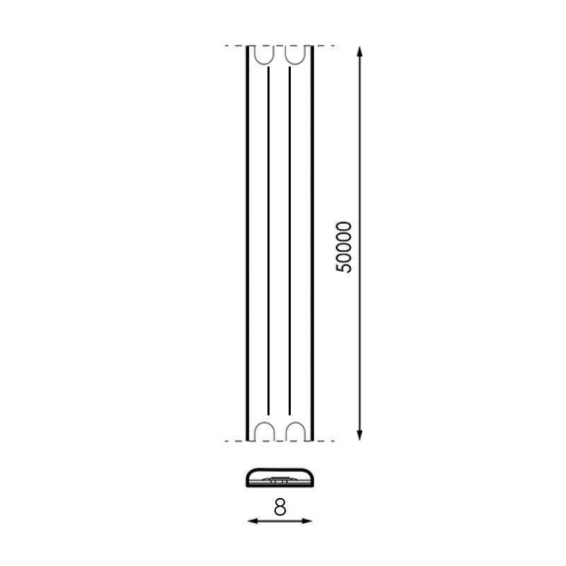 Tira de Led 24V Dc Cobled Nake Ip20 320 Led/m - 5 Metros. Mod. LM2811