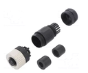 Conector M12 4 pin hembra aéreo IP65. Mod. SM12PVPA4W1D9