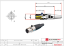 Conector hembra 3pin mini XLR. Mod. 2447