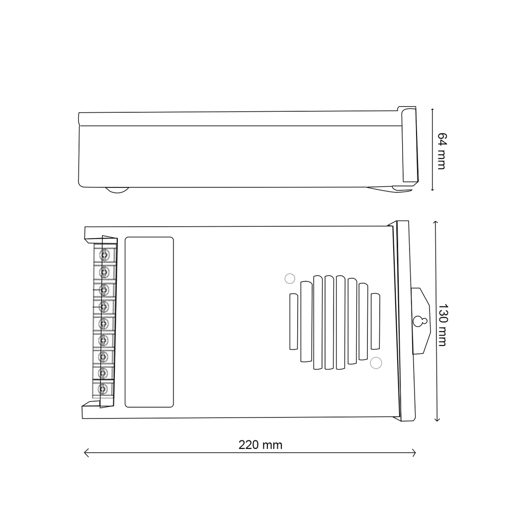 Fuente alimentación 24V 1000W industrial. Mod. LM2544