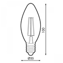 Bombilla Led Filamento E14 C35 4W ámbar Mod. LM8553