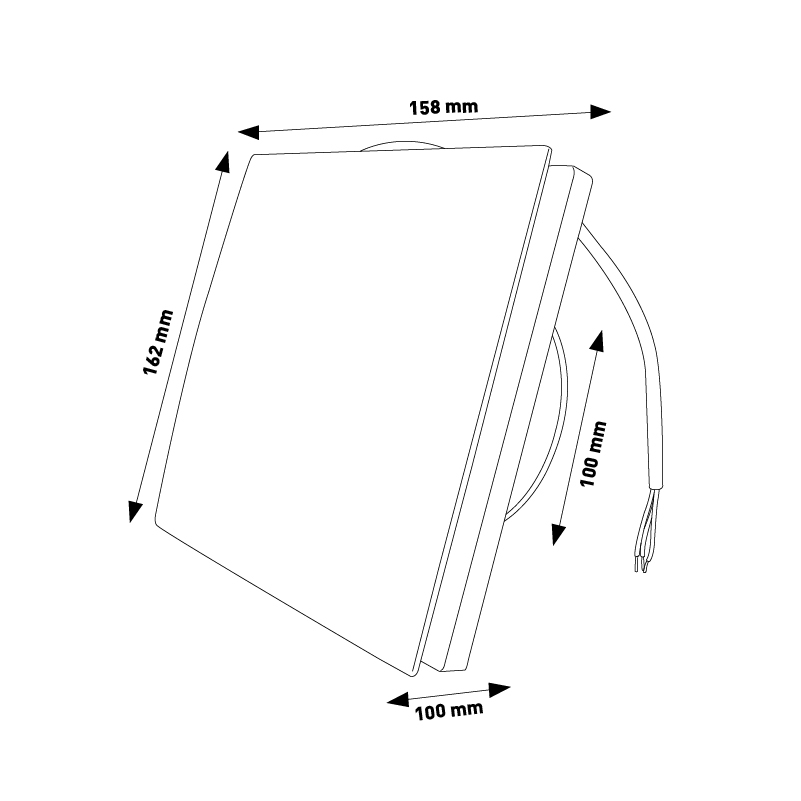 Extractor de baño 14W tubo 100mm Hadary. Mod. LM9071