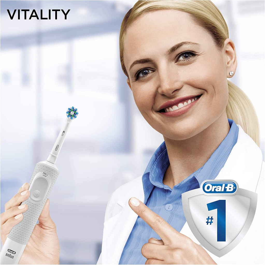 Cepillo de dientes Oral B Vitality D170 de Braun color blanco. Mod. D1004231CAWH