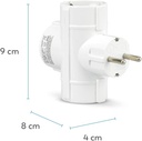 Adaptador ladrón Triple 3 tomas de enchufes. Mod. 430001C