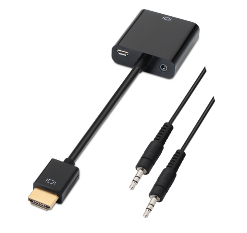 Conversor de HDMI macho a VGA hembra + Audio . Mod. PO13822
