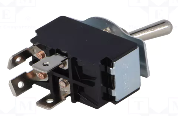 Interruptor de palanca bipolar OFF-ON faston 20A 12VDC. Mod. R13-28F-01