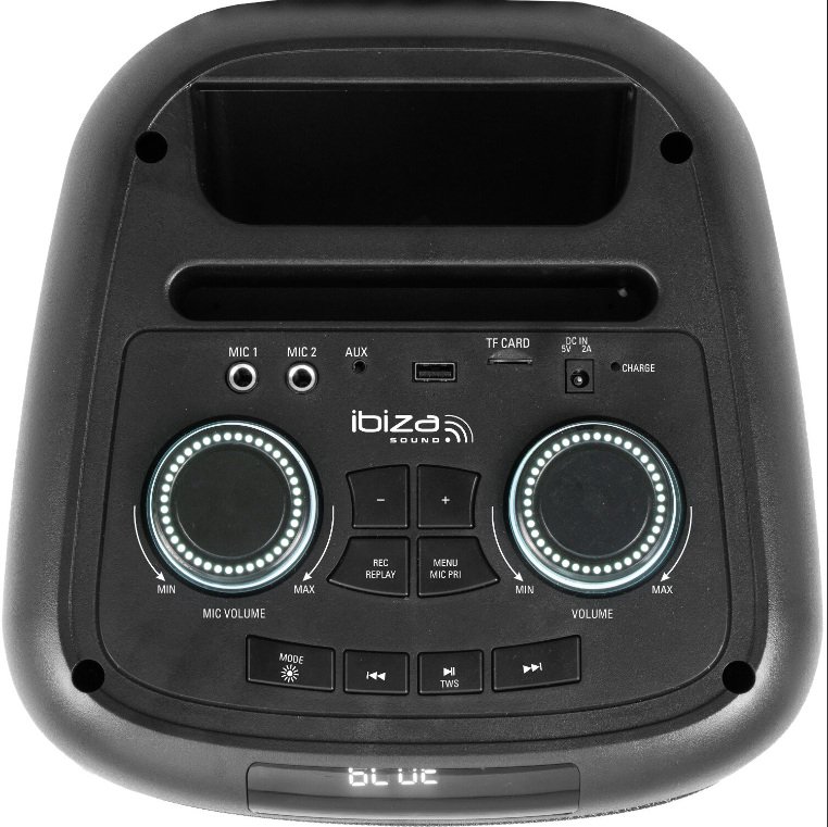 Altavoz activo autónomo bluetooth 2 x 8" 700W Ibiza Sound. Mod. COLUMBA700