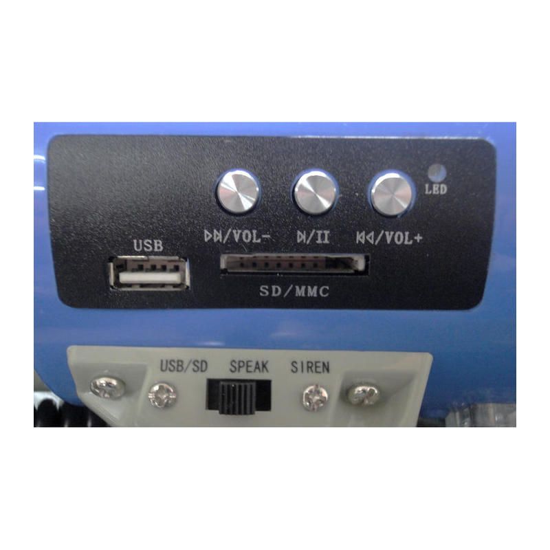 Megáfono de mano 60W máx SIRENA/USB/SD. Mod. MEGA60USB