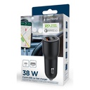 Cargador Coche rápido USB + tipo C 38W. Mod. TA-UC-AC2PDQC38-CAR-01