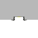 Perfil de Aluminio empotrar Sub Lacado negro - 2 Metros. Mod. LM3706