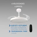 Ventilador de Techo Led Coal ø108 Cm. Mod. LM8828