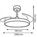 Ventilador de Techo Led Coal ø108 Cm. Mod. LM8828