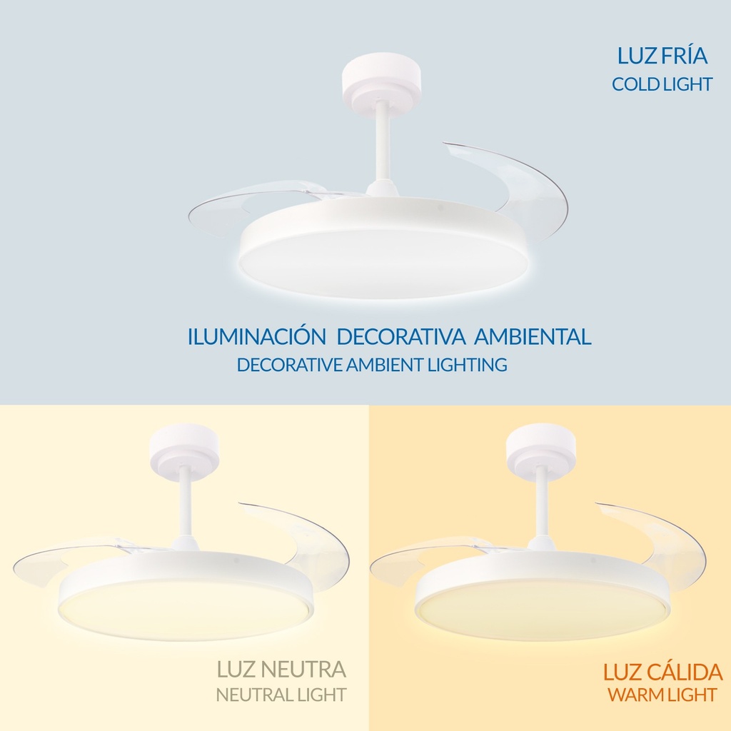Ventilador de Techo Led Coal ø108 Cm. Mod. LM8828