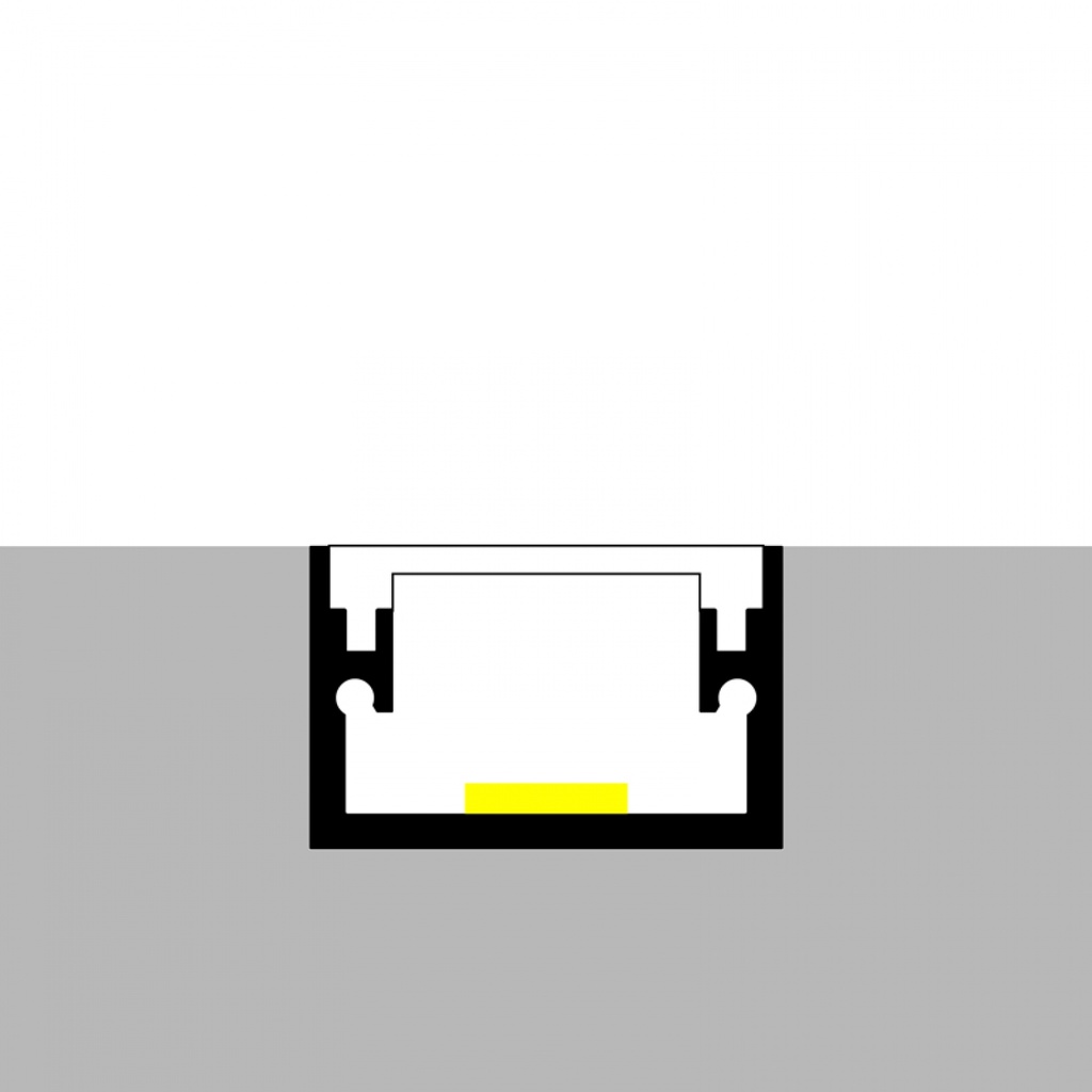 Perfil de suelo Aluminio Fat - 2 Metros. Mod. LM3815