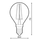 Bombilla Led Filamento E14 G45 4W ámbar. Mod. LM8552