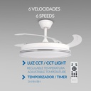 VVentilador de Techo Led White Decor ø106 Cm. Mod. LM8853