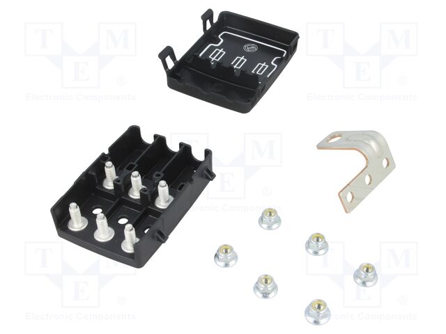 Derivador alimentación portafusible x3 Midival. Mod. MTA-0300468