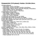 Juego de puntas y destornilladores 114 piezas Alyco. Mod. 170467