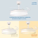 Ventilador de Techo Led White Afar ø107 Cm. Mod. LM8840