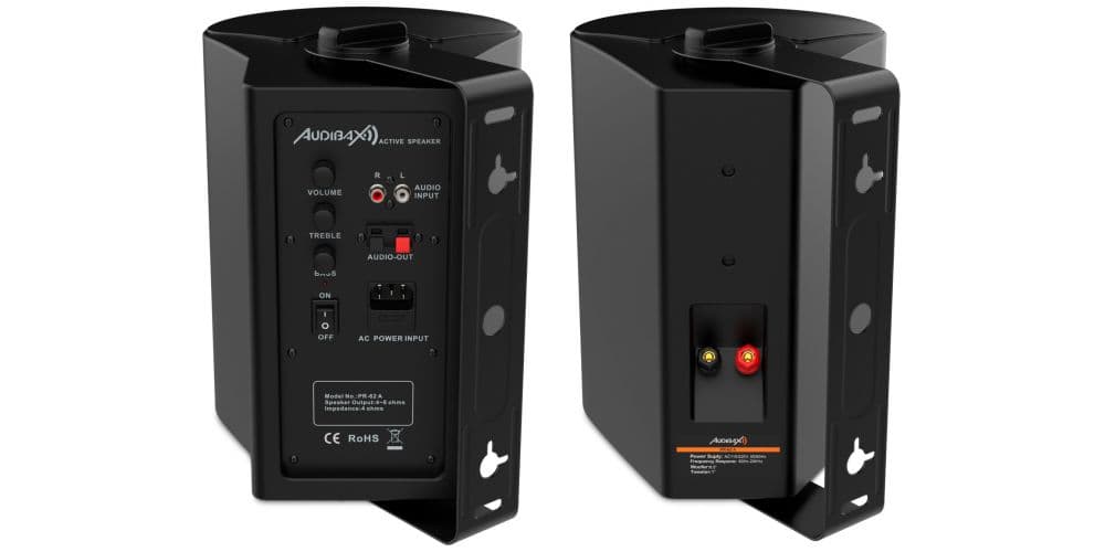 Pareja de altavoces activos negros 40W+40W Audibax. Mod. PR-62 A