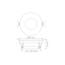 Aro empotrable aluminio blanco HALO 50mm. Mod. 323BL