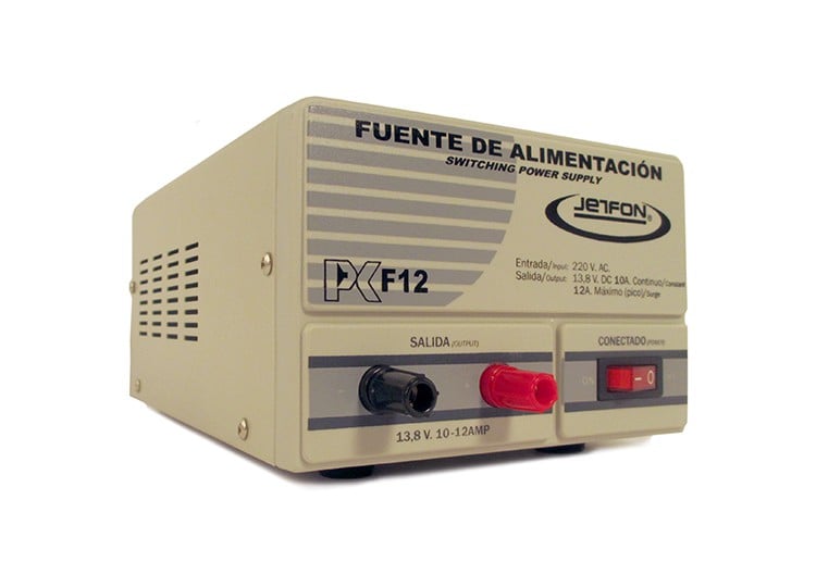 Fuente de alimentación conmutada 13.8V 10/12A Jetfon. Mod. PC-F12