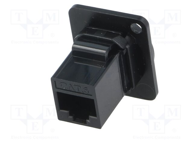 Adaptador toma RJ45 hembra hembra chasis cat.6. Mod. CP30222MB