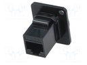 Adaptador toma RJ45 hembra hembra chasis cat.6. Mod. CP30222MB