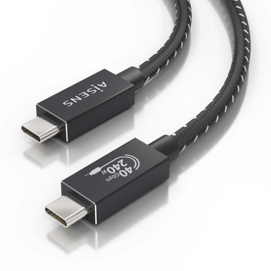 Cable USB AISENS A156-0868 USB4 40Gbps Tipo-C 240W 1.5m Negro. Mod. A156-0868