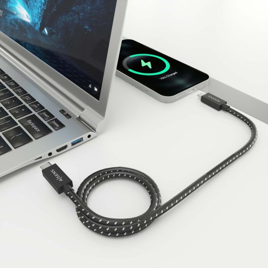 Cable USB AISENS A156-0868 USB4 40Gbps Tipo-C 240W 1.5m Negro. Mod. A156-0868