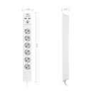 Base múltiple 6 tomas con 2 USB 1.4M blanca. Mod. TMUAD306
