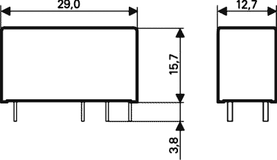 Relé electromagnético 48VAC DPDT 8A/250VAC RT2. Mod. 7-1393243-7
