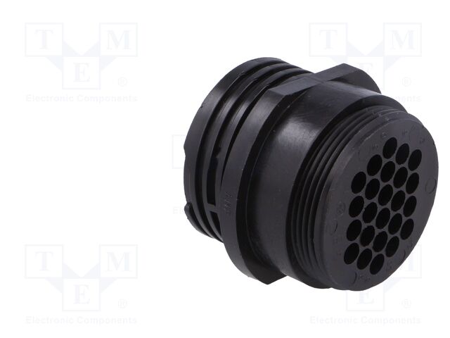 Conector redondo 24 pin macho sin contactos CPC. Mod. 2068382