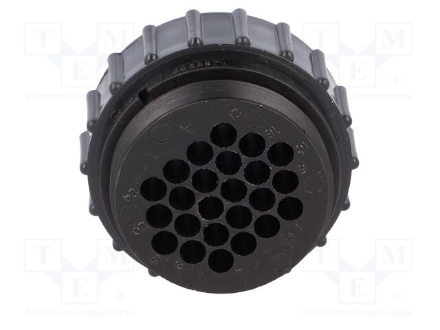Conector redondo 24 pin hembra sin contactos CPC. Mod. CPC-206837-1