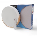 Plafon Led White Wood Round 24W CCT. Mod. LM8284