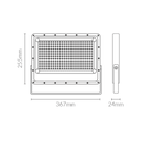 Foco proyector LED SMD Kado 200W 5700K 24000lm Ip65. Mod. 5520030CW