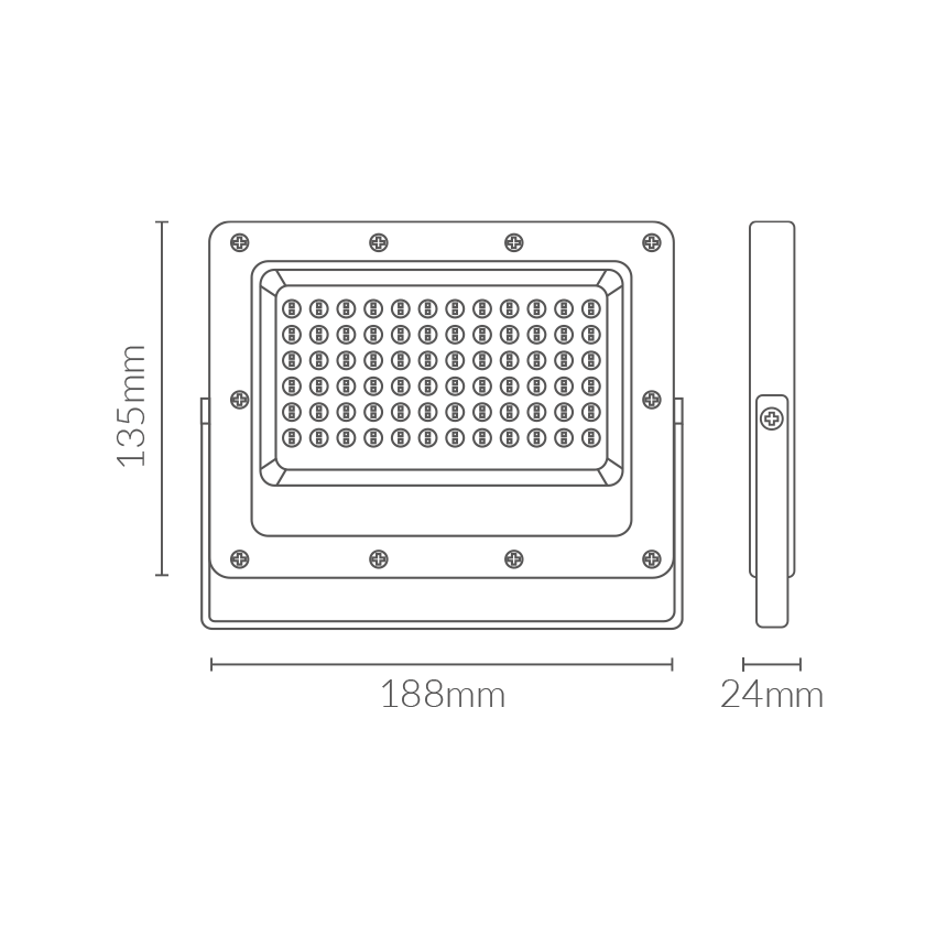 Foco proyector LED SMD Kado 50W 3000K 5800lm Ip65. Mod. 555030WW