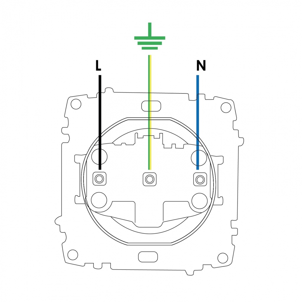 Enchufe Doble Schuko negro EP Wesa. Mod. EP-15-B
