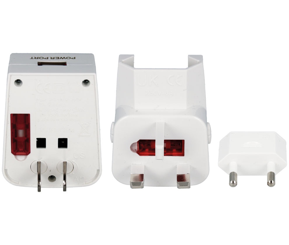Adaptador Red universal múltiple con USB 2.1A. Mod. MEL077