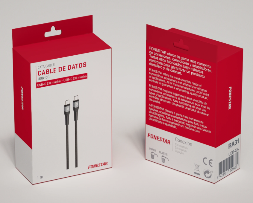 Cable USB 2.0 tipo C macho a USB C macho 1 metro 100W . Mod. USB-CC