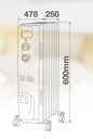 Radiador de aceite 11 elementos Laverton Máx. 2500W. Mod. 301015016