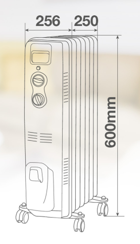 Radiador de aceite 5 elementos Laverton Máx. 1000W. Mod. 301015019