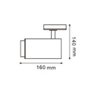 Foco Led Para Carril White Bari 30W óptica Regulable Monofásico Cct. Mod. LM3133