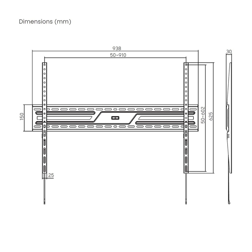 Soporte ultra delgado para TV 75Kg de 43-100" Aisens. Mod. WT100F-317