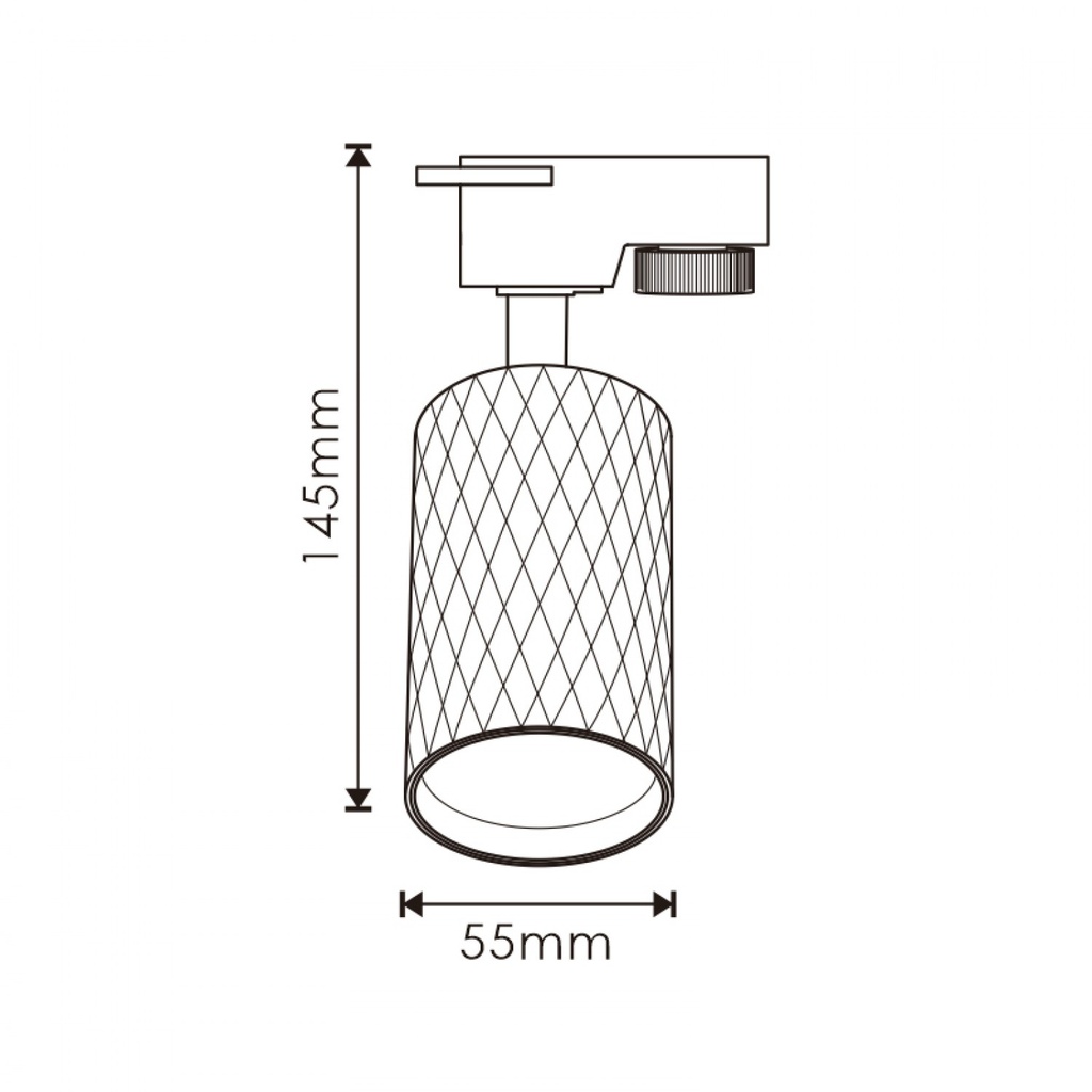 Foco Portalámparas Gu10 Para Carril White Diamond Monofásico. Mod. LM3191