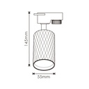 Foco Portalámparas Gu10 Para Carril White Diamond Monofásico. Mod. LM3191